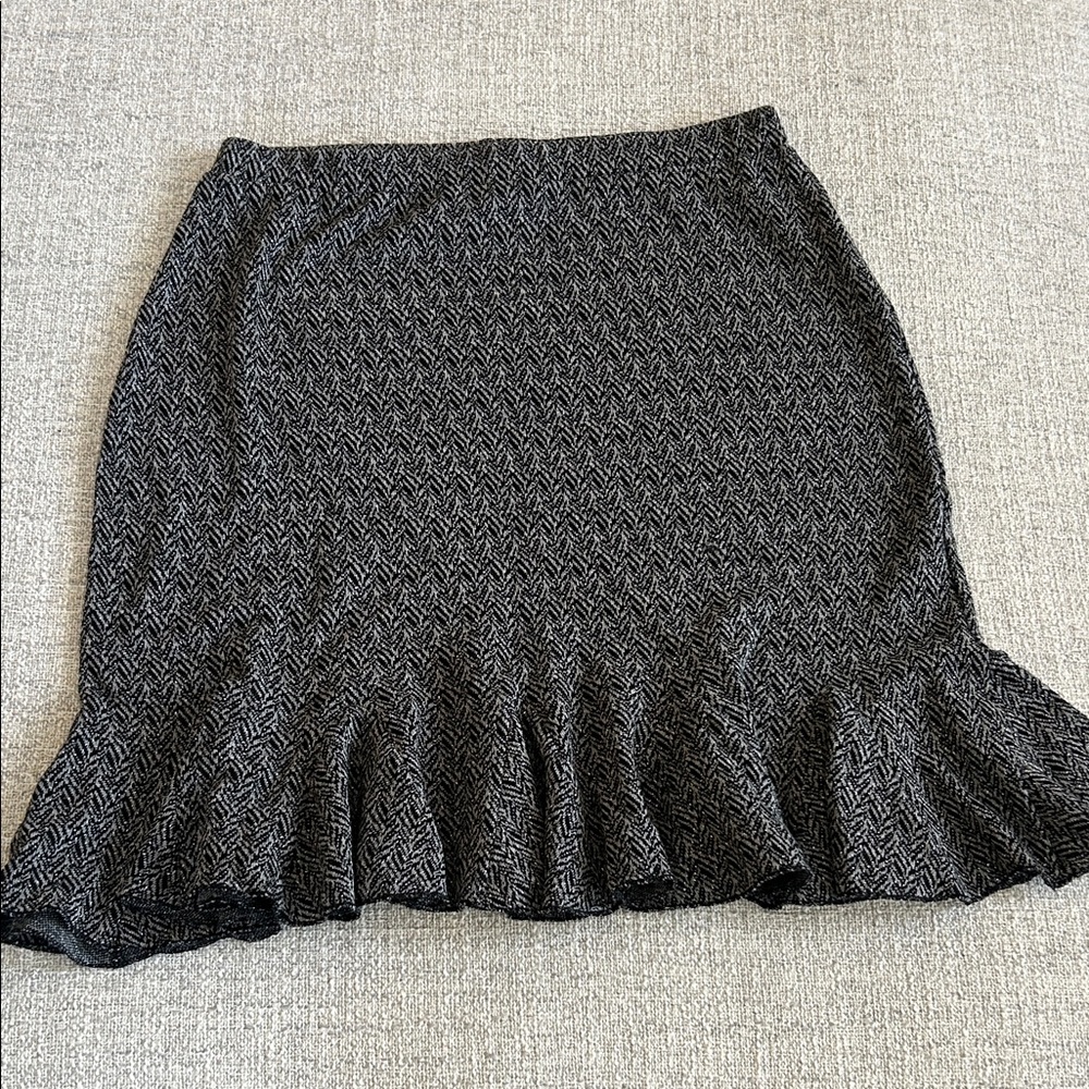 White House Black Market Black and Gray Pencil Skirt